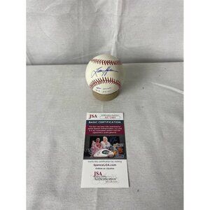 Larry Anderson signed 40 wins 49 saves autographed OMLB Baseball JSA #AE72405
